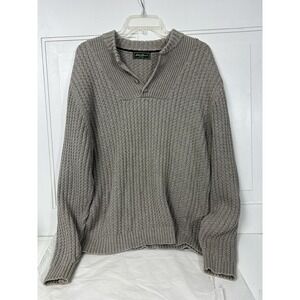 Men's XL Eddie Bauer Classic Grandpa‎ Pullover Sweater Angora Blend Gray